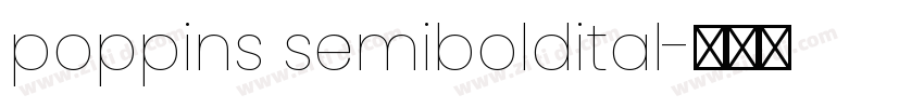 poppins semiboldital字体转换